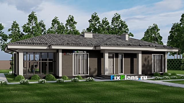 Одноэтажный дом F-7748