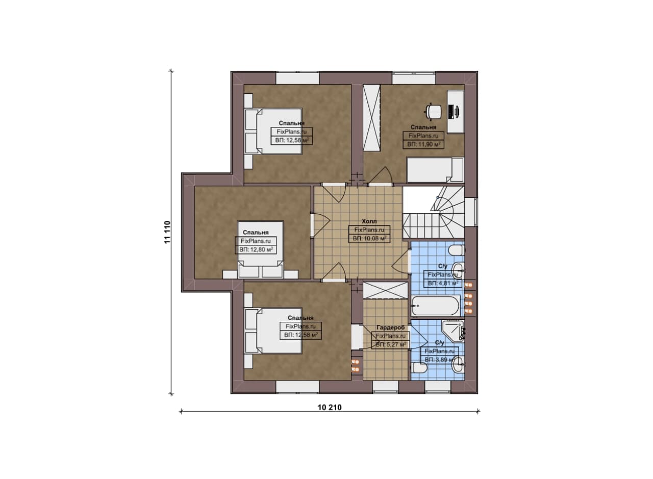 План мансардного этажа — проект F-16784